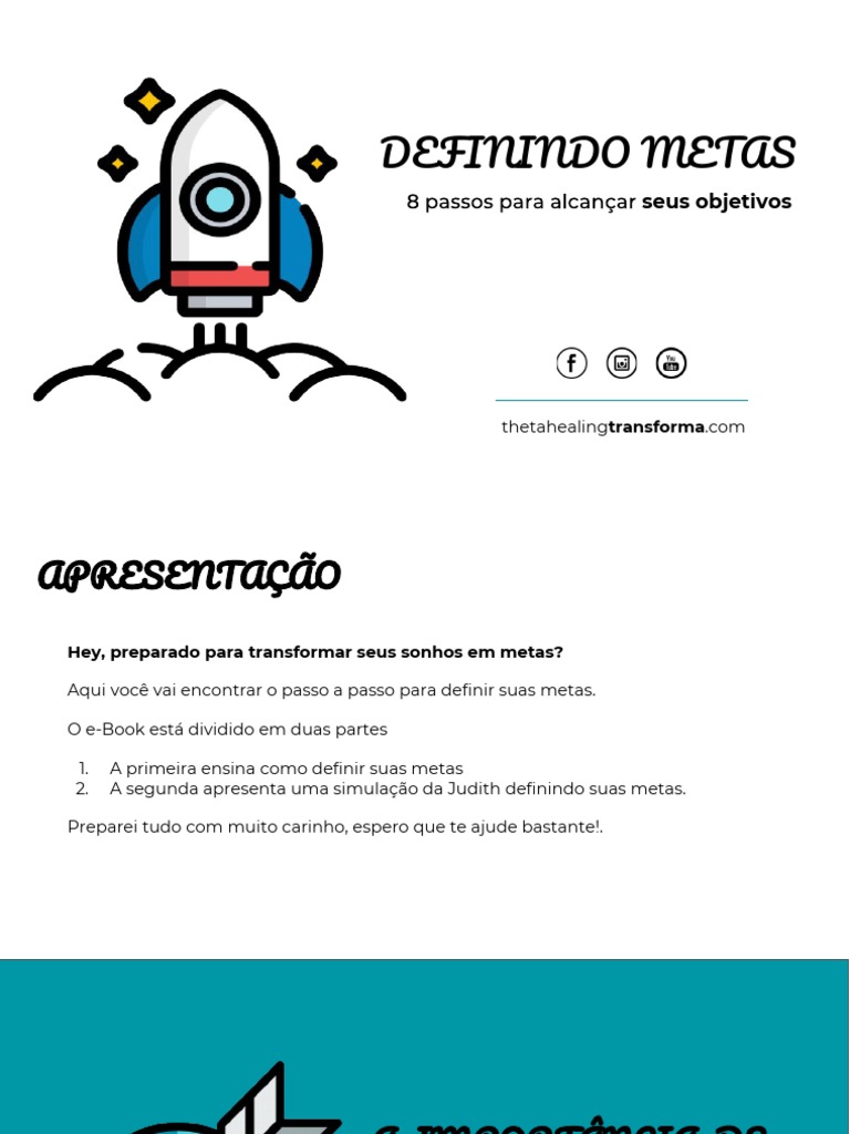 E Book Definindo Metas 8 Passos Para Alcançar Seus Objetivos Pdf