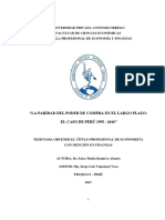 La Paridad Del Poder de Compra en El Largo Plazo El Caso de Perú 1995 - 2015