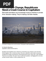 On Climate Change, Republicans Need A Crash Course in Capitalism - Bloomberg