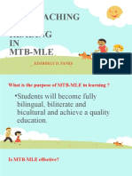 THE TEACHING of Reading in MTB-MLE