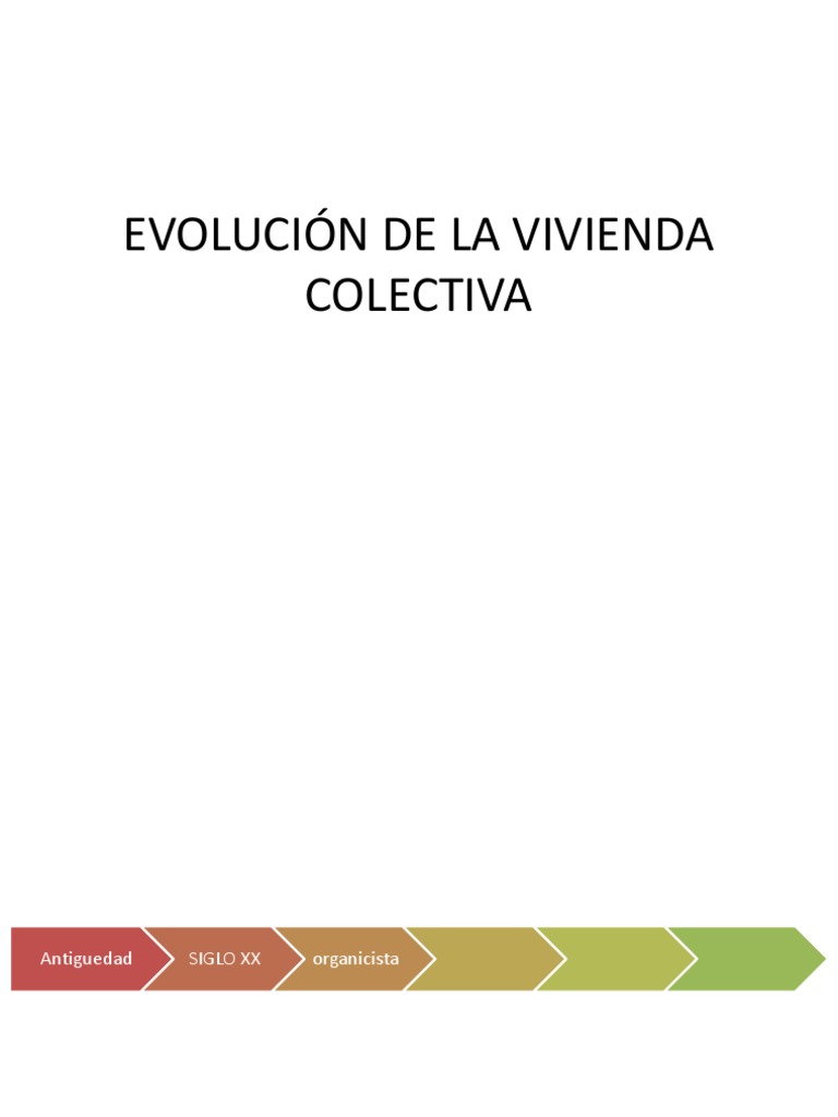 Evolución de la Vivienda Colectiva | PDF