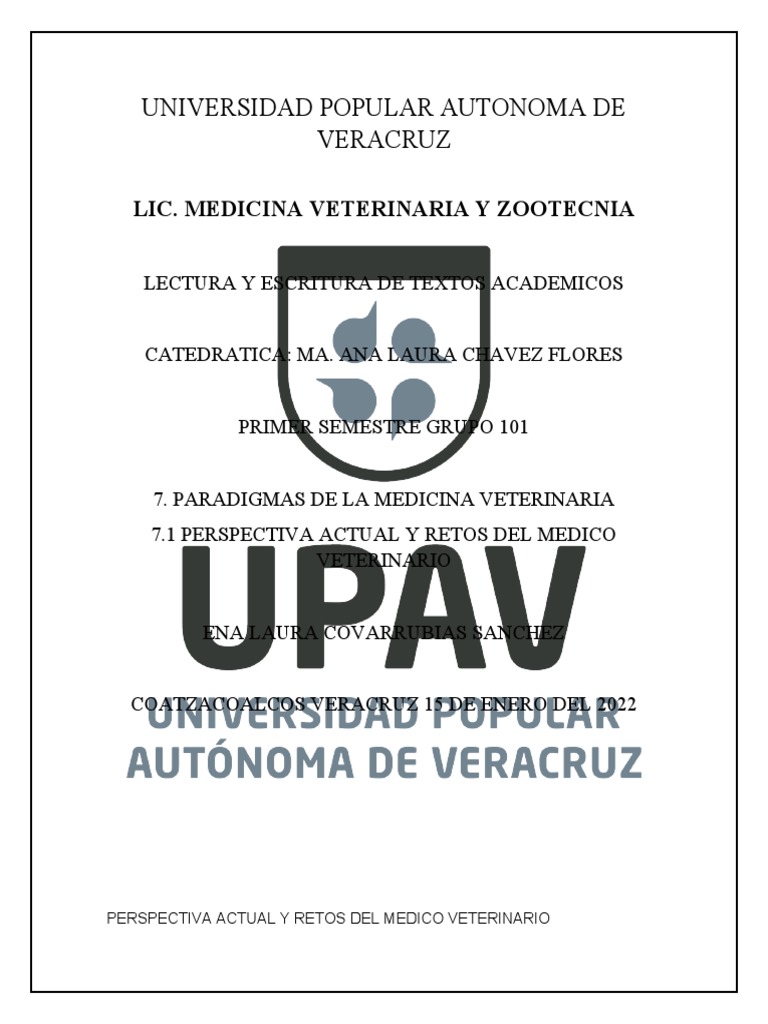 Retos de la Medicina Veterinaria Actual | PDF | Salud pública ...