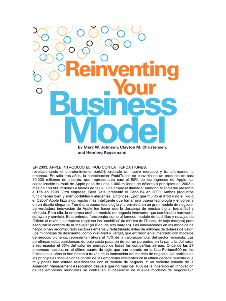 Reinventando Tu Modelo de Negocio | PDF | Modelo de negocio | Business