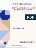 Kesimpulan Dan Rekomendasi