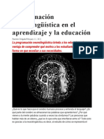 Programación Neurolingüística en El Aprendizaje y La Educación