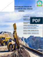 Estructuras de Costos de Produccion de Una Unidad Minera