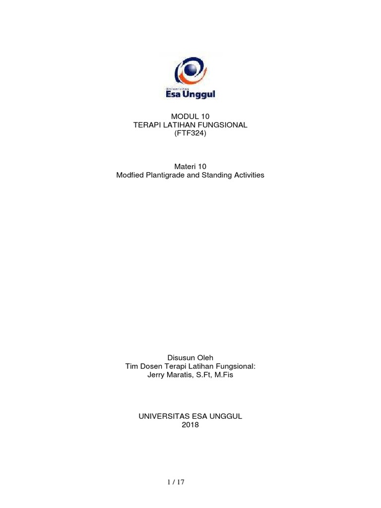 Terapi Modified Plantigrade | PDF