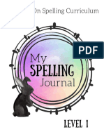 My Spelling Journal Level 1