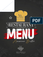 American Bistro Menu 2022 La Bolera Saloon