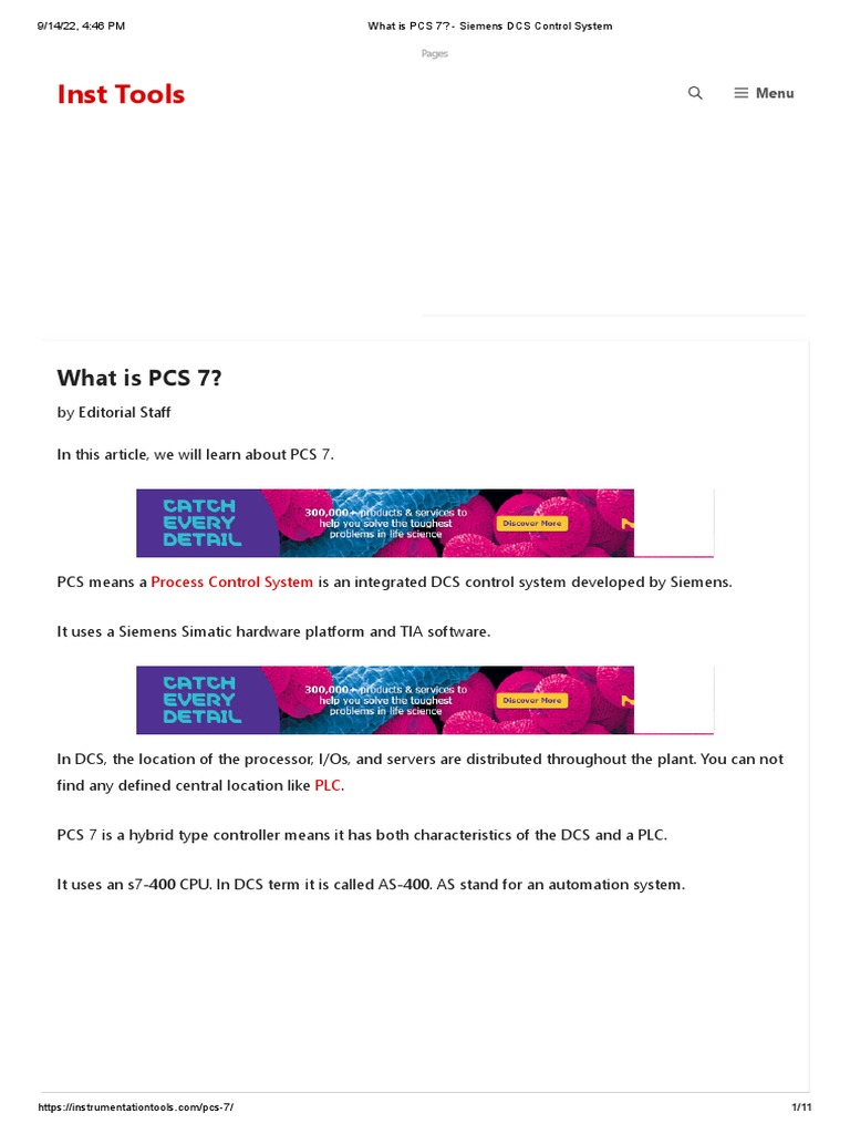 What Is PCS 7 - Siemens DCS Control System | PDF | Programmable Logic ...