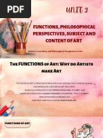 Unit 2 FUNCTIONS, PHILOSOPHICAL PERSPECTIVES, SUBJECT AND CONTENT OF ART-1