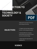 Lesson 1 Introduction To Science, Technology and Society