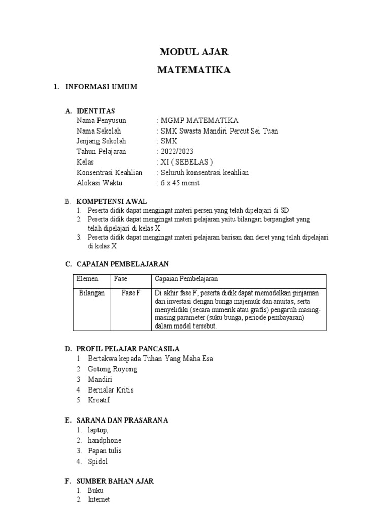 Modul Ajar Bunga Tunggal Dan Majemuk Pdf
