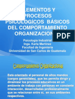 Elementos y Procesos Psicológicos Básicos Del Comportamiento Organizacional1