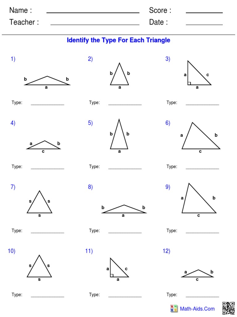 Identify Triangles PDF Geometric Shapes Elementary Mathematics