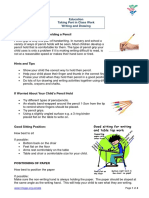 Holding A Pencil Resources Page - 1