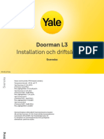 Yale Doorman L3 Installation Och Driftsättning-M4432.2102-Svenska