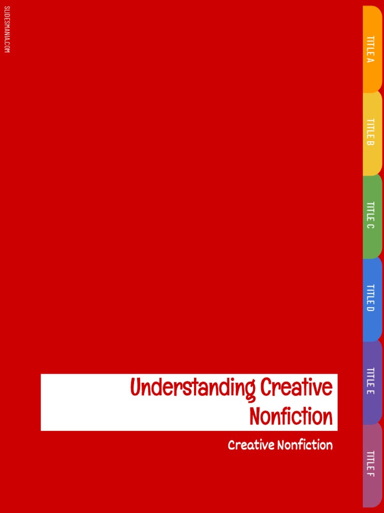 Week 912 Forms and Types of Creative Nonfiction PDF Creative
