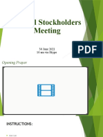 Special STOCKHOLDERS Meeting 30 June 2021