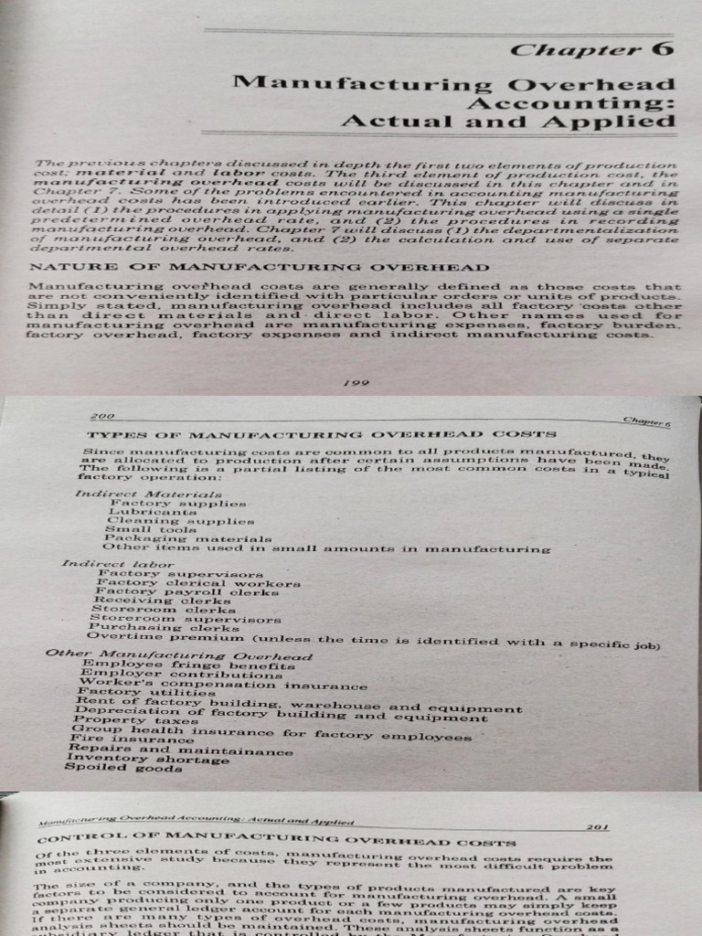 PDF - C6 Manufacturing Overhead Accounting - Actual and Applied | PDF