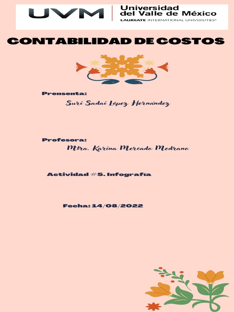 Infografía sobre Contabilidad de Costos | PDF | Contabilidad de costos ...