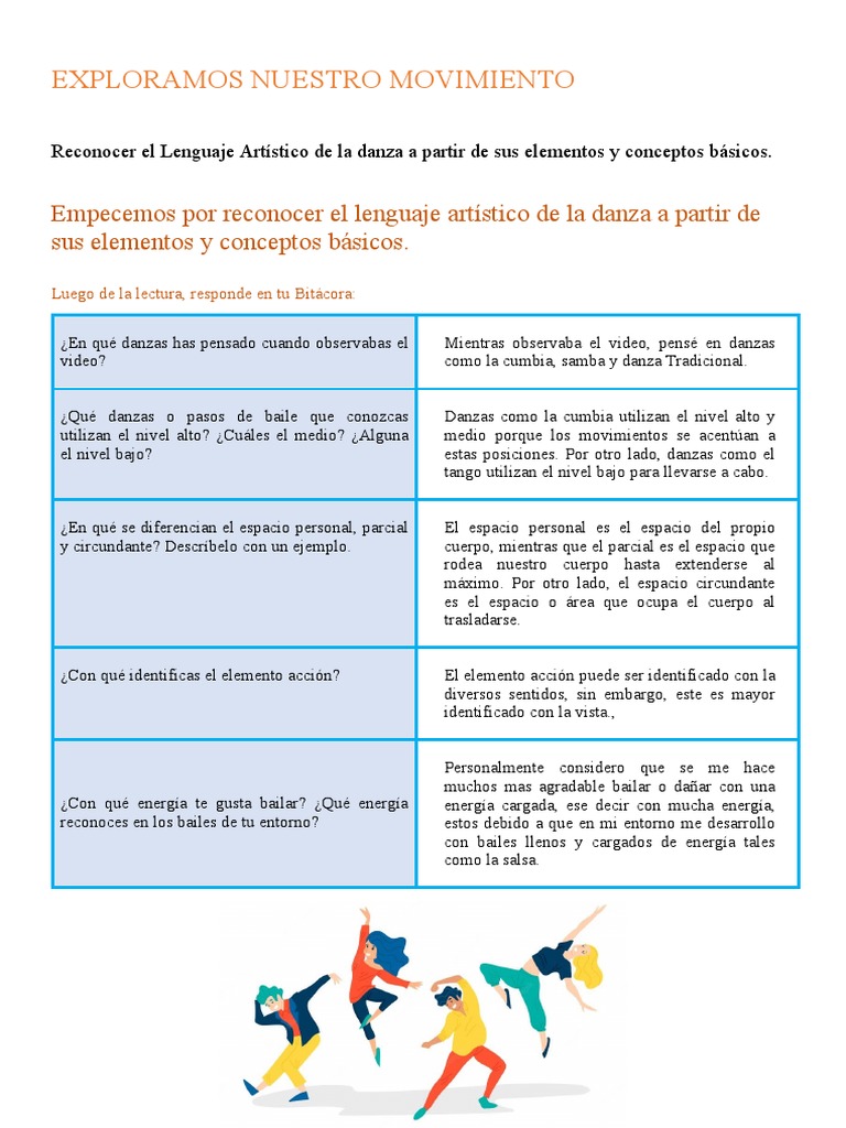 Actividad 1 Exp. 3 | PDF | Bailes