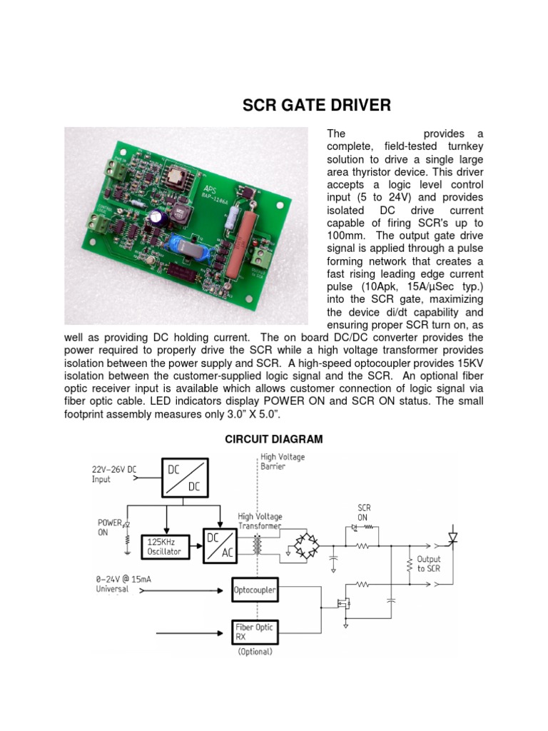 SCR Gate Driver Board BAP1106A | PDF | Electric Power | Information And ...