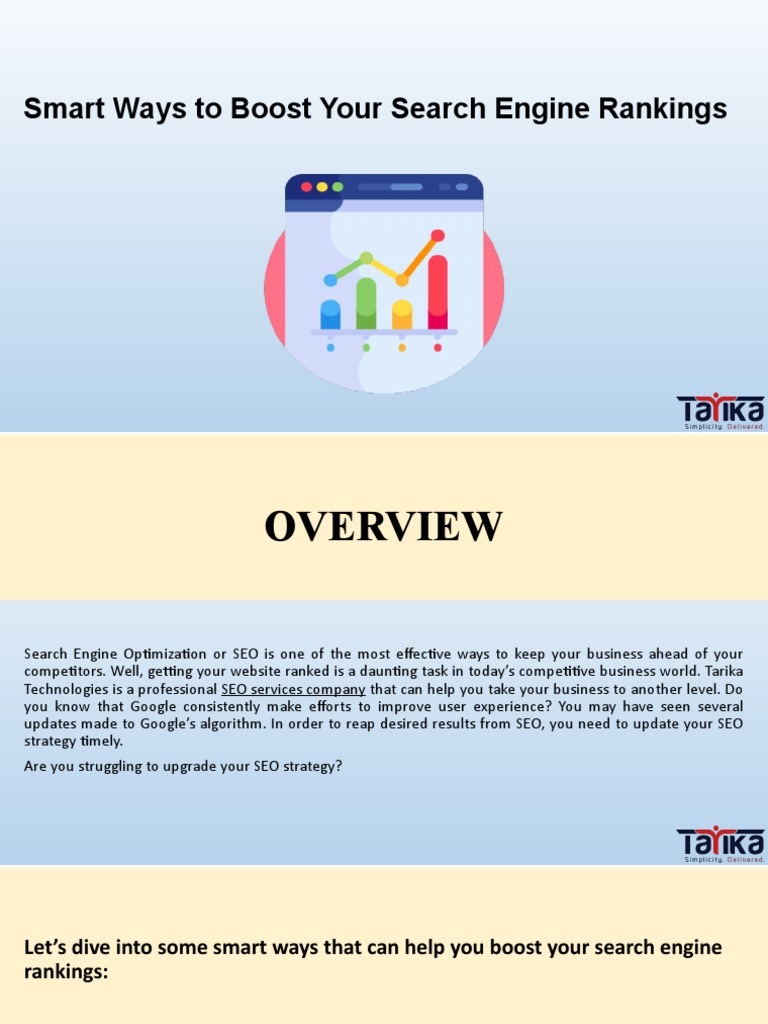 Smart Ways To Boost Your Search Engine Rankings | PDF | Business