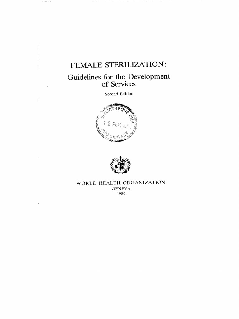 female sterilization WHO PDF