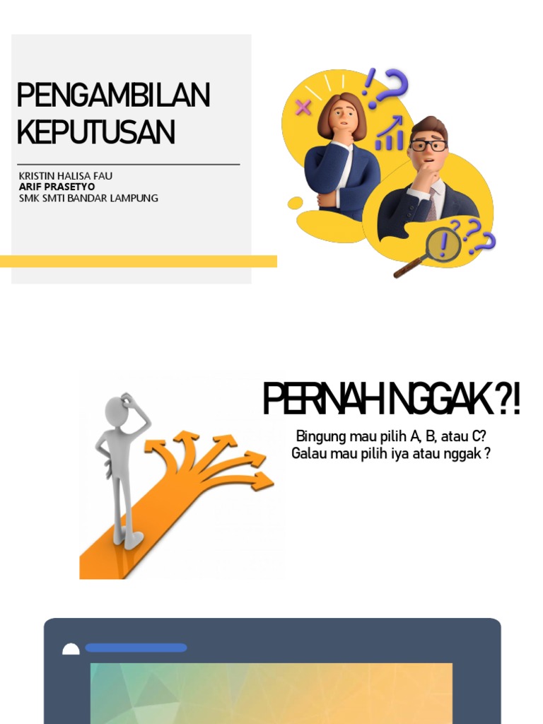 mahasiswa berdiskusi di kelas tentang pengambilan keputusan