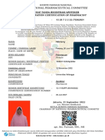 The National Pharmaceutical Committee: Registration Certification of Pharmacist