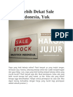 Kenal Lebih Dekat Sale Stock Indonesia