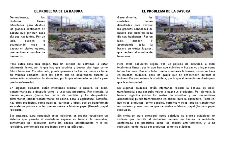 Soluciones al Problema de la Basura | PDF | Residuos | Vertedero