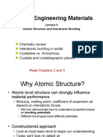 Atomic Structure and Interatomic Bonding in Engineering Materials