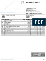 Detalle del Presupuesto N° 1330