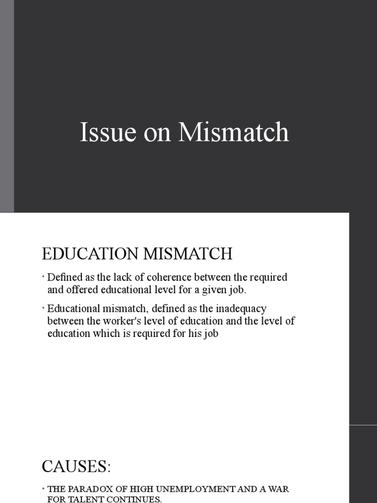 Issue On Mismatch | PDF | Career & Growth | Business