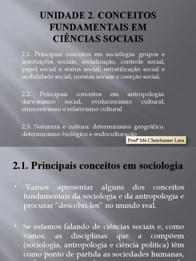 Conceitos Fundamentais em Ciências Sociais: Uma Análise dos Principais ...