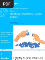 Identifying A Quantitative Research Problem and Writing A Research Title