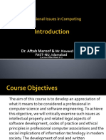 Professional Issues in IT Course Overview