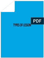 Types of Lesson