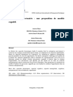 Création D'opportunités, Une Proposition de Modèle Cognitif-25 Pages