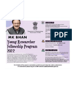 DBT's MKB-YRFP Fellowship for Young Researchers