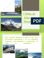 Clima de Altas Montañas