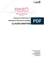 Sistema Restô: Cotización de implementación y licenciamiento de software gastronómico