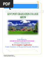 Student Management System  Application (in visual Basic and Database)