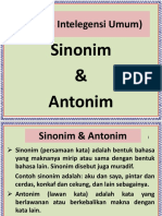 Tiu Sinonim & Antonim