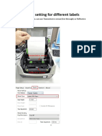 Sensor settings for different label types