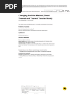 Changing The Print Method (Direct Thermal and Thermal Transfer Mode)