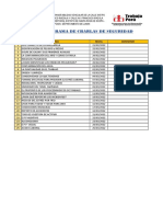 Cronograma de Charlas de Seguridad