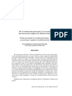 GONZALEZ - de La Autonomia Personal A La Sexual